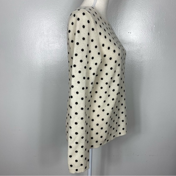 Cashmere sweater 2 ply polka dot sweater Cynthia Rowley - Picture 4 of 7